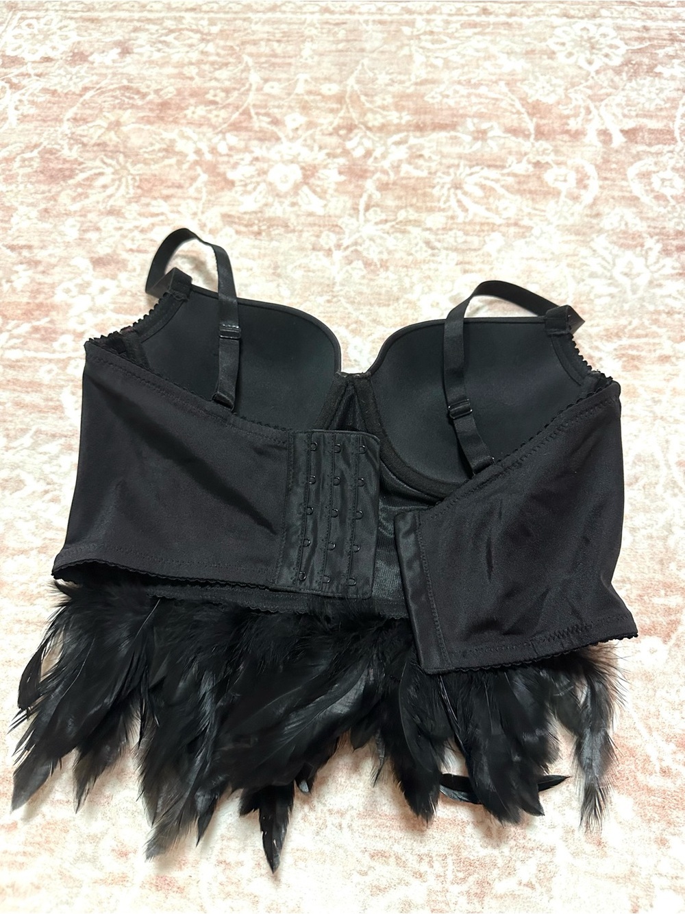 Vintage BEBE ✨Crystal & Feather Corset Top - Picture 8 of 11